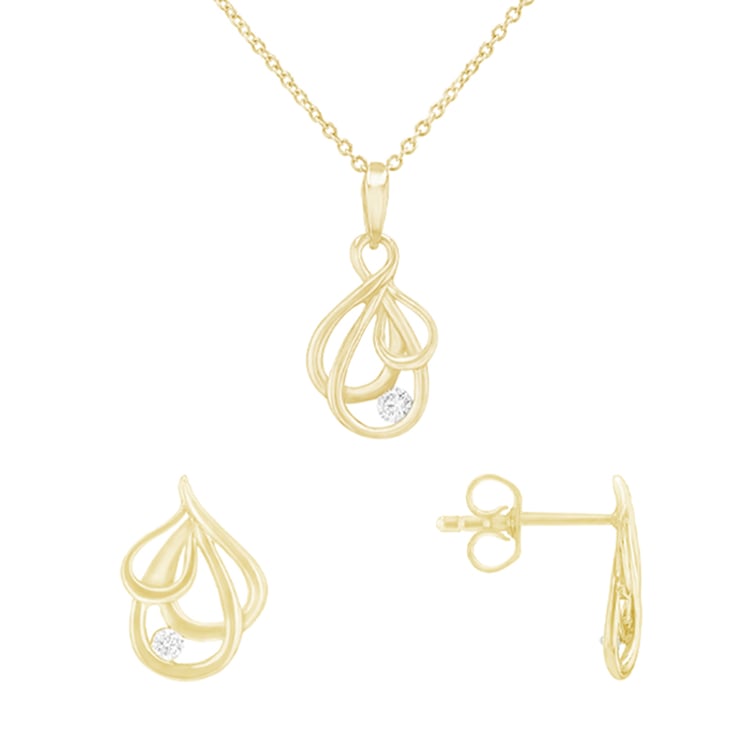 Zlatá kolekcia šperkov s diamantmi