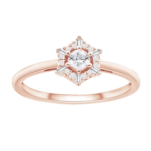Zlatý kvetinový set šperkov s lab-grown diamantmi Sallie