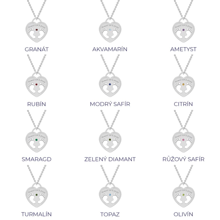 Prívesok zo zlata s nožičkami a drahokamom 78081