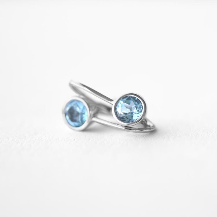 Topásové visiace náušnice zo zlata 52330