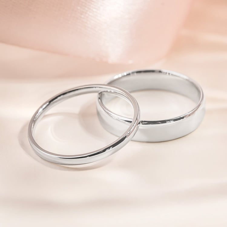 Pologuľaté svadobné prstene zo zlata Amma 157059