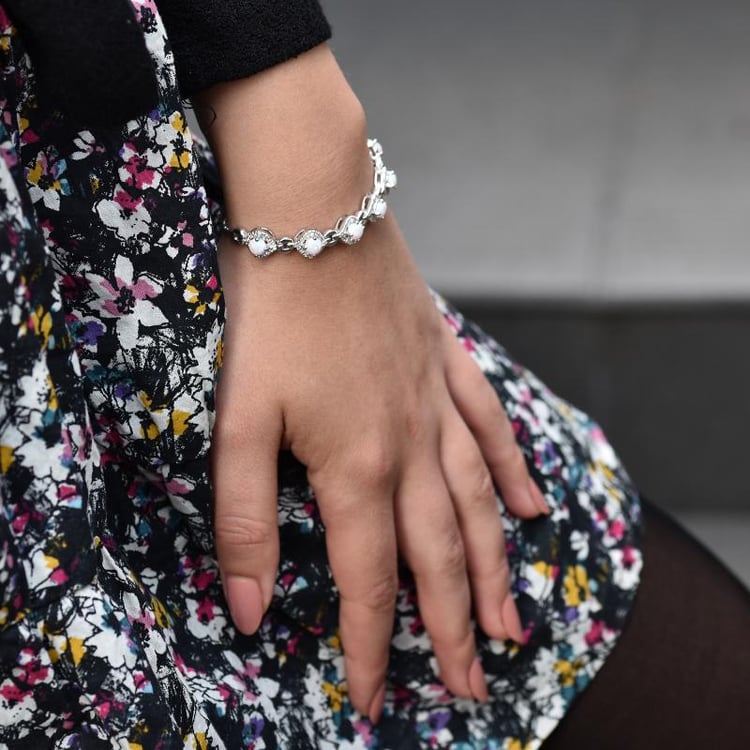 Opálový náramok zo striebra 31835