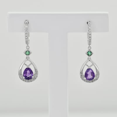 Náušnice s ametystmi