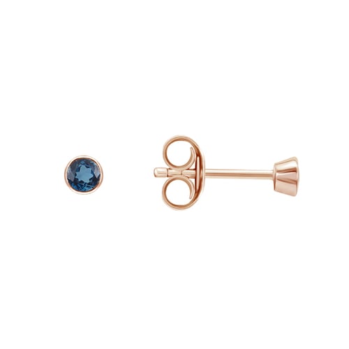 Minimalistické bezel náušnice s londýnskými topásmi Viosa