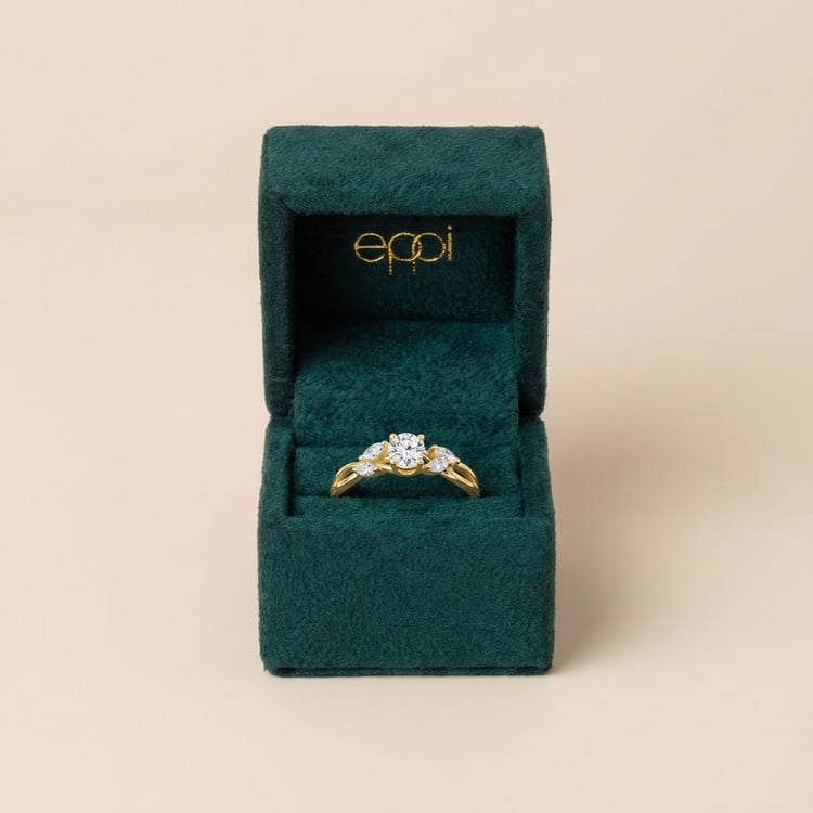 Rozvodový romantický zásnubný prsteň s lab-grown diamantmi 165120