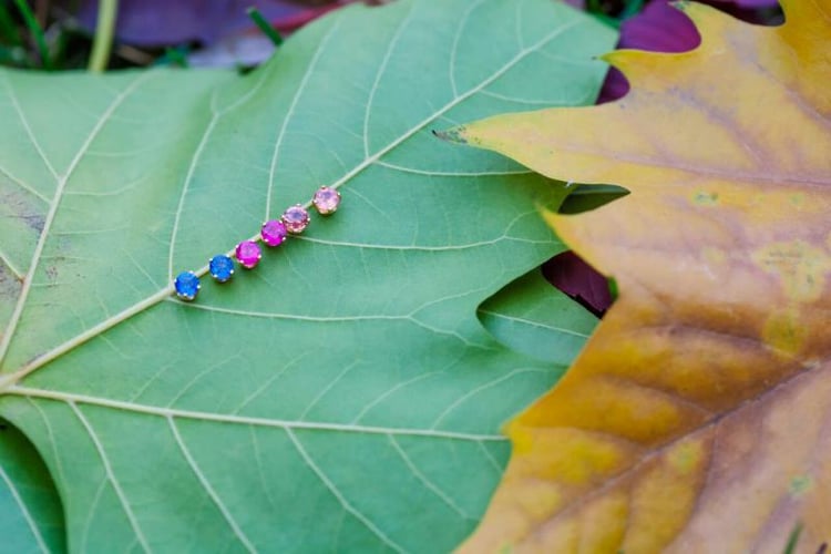 Napichovačky s modrými zafírmi 7362