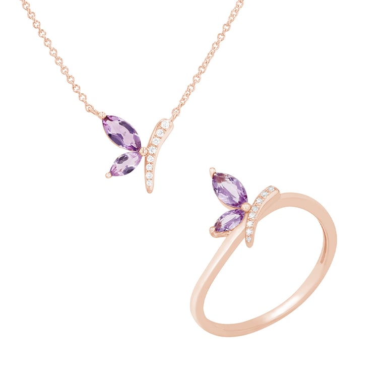 Kolekcia šperkov s drahokamami v tvare motýla Devlin