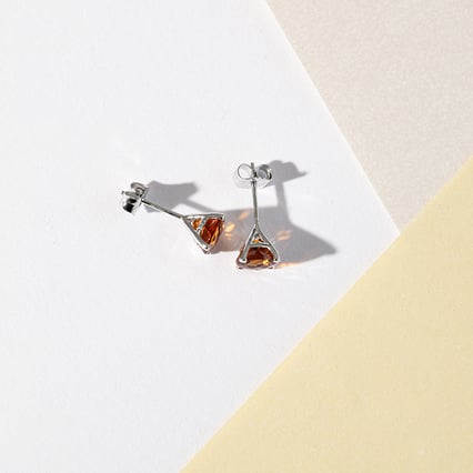 Zlaté napichovacie náušnice s citrínmi Frey