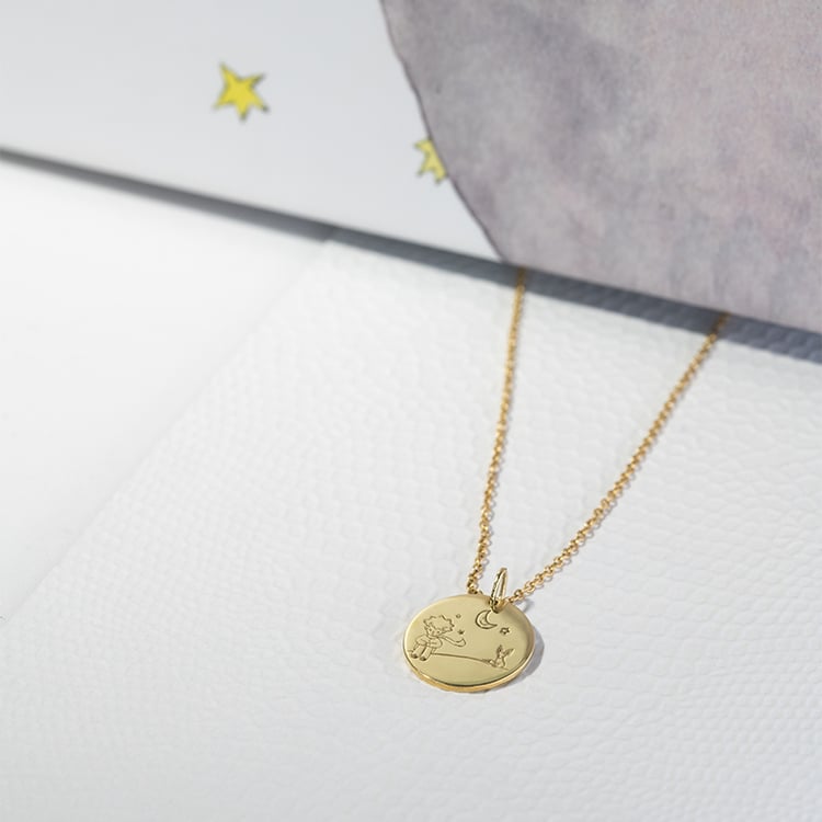 Prívesok Malý princ s líškou a gravírom zo striebra 121981