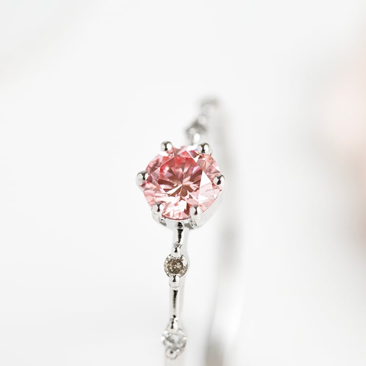 Zásnubný prsteň s IGI certifikovaným fancy pink lab-grown diamantom Jelena 144890