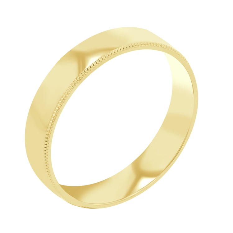 Zlaté svadobné obrúčky so zdobenými okrajmi Marsh 113877