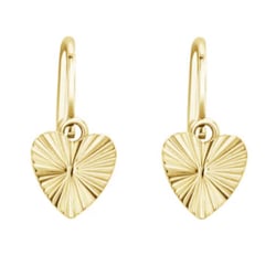 Zlaté detské náušnice v tvare srdca Aster