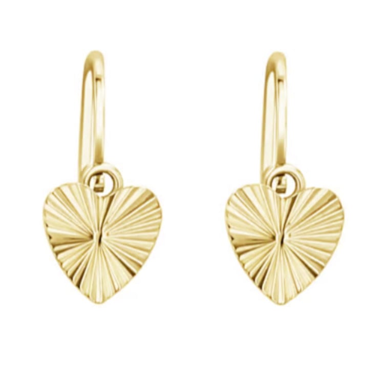 Zlaté detské náušnice v tvare srdca Aster