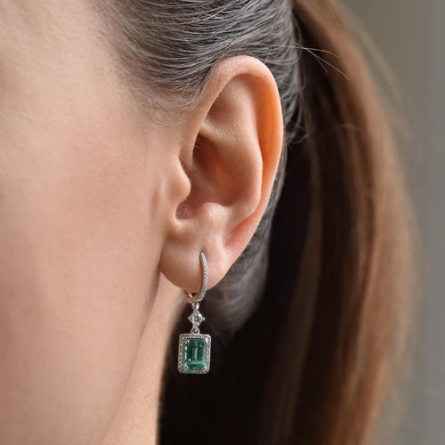 Smaragdové náušnice s diamantmi Kally