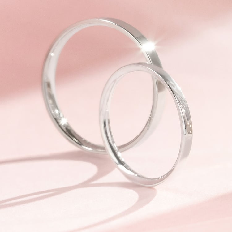 Svadobné obrúčky moderného komfortného typu z bieleho zlata Azra 157891