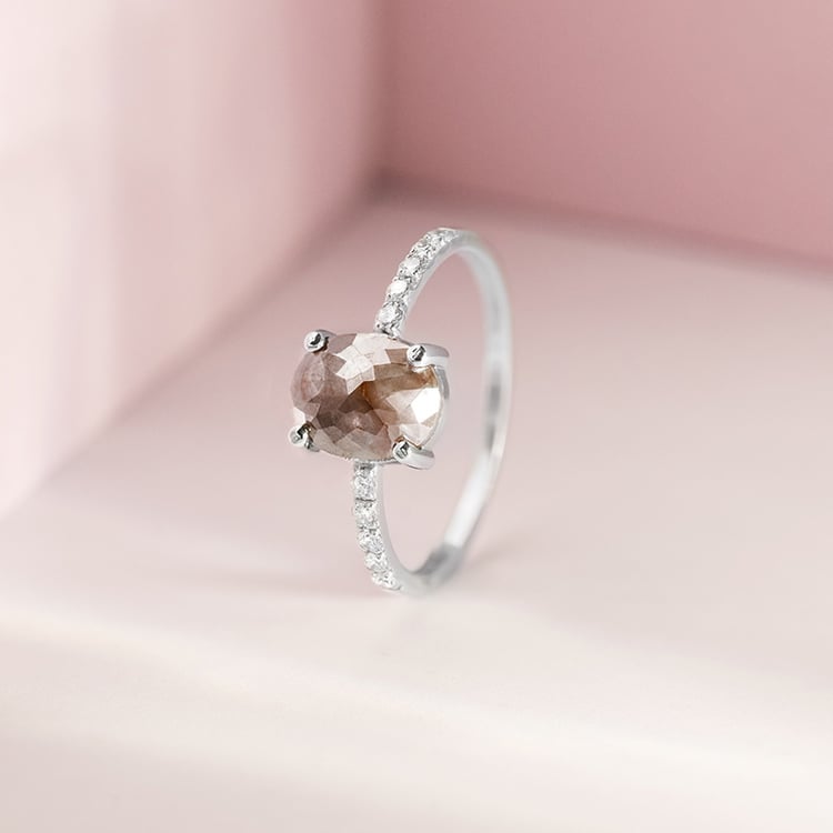 Zlatý prsteň s jedinečným salt and pepper diamantom Liberia 153796