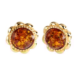 Strieborné jantárové náušnice Torben