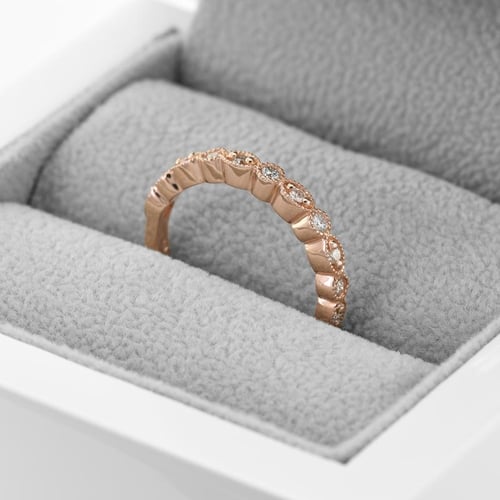 Vintage eternity prsteň s lab-grown diamantmi Chikita