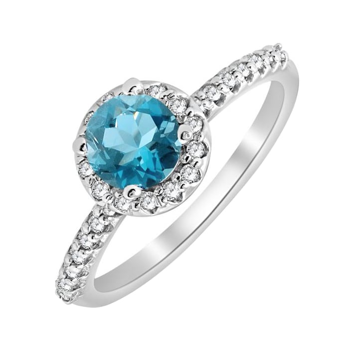 Prsteň s diamantmi a topásom Desea