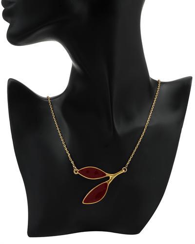 Náhrdelník s červenou glazúrou 1429