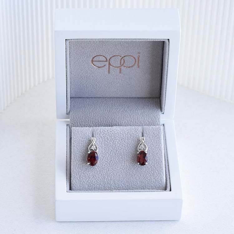 Granátové náušnice 96352