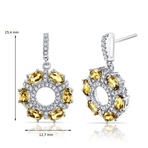 Citrínové náušnice Samizi 9139