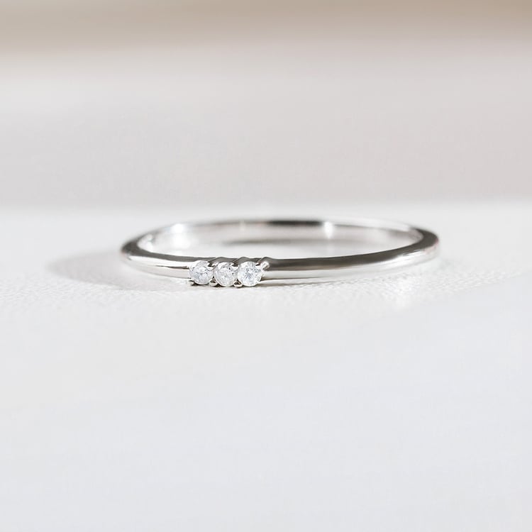 Strieborný diamantový prsteň Nicklas 157798