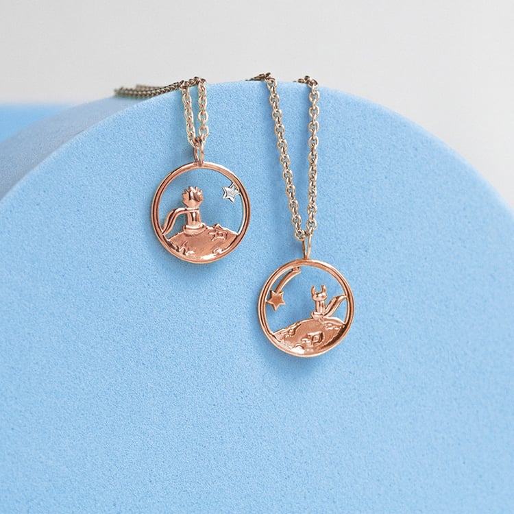 Strieborný vykrojený prívesok s postavičkou Malý princ 152473