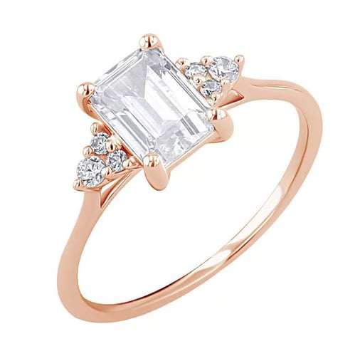 Rozvodový prsteň s emerald diamantom Aran