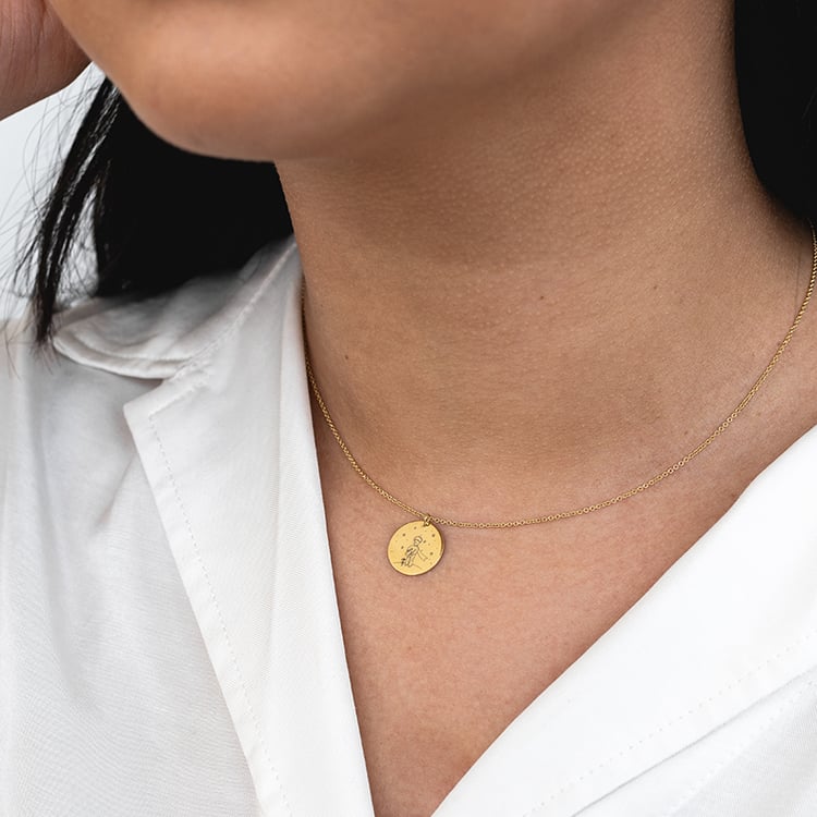 Prívesok Malý princ s ružou a gravírom 120693