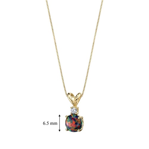 Čierne okrúhle opály a diamant v zlatem sete šperkov Mahli