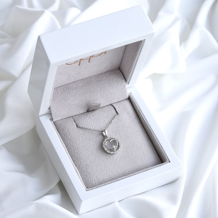 Diamantový prívesok z bieleho zlata 85859