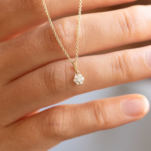 Strieborný prívesok s lab-grown diamantmi Chrisstel