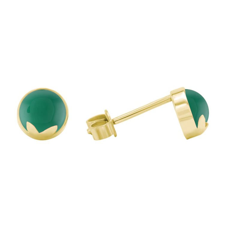 Náušnice s cabochon Onyx 44858