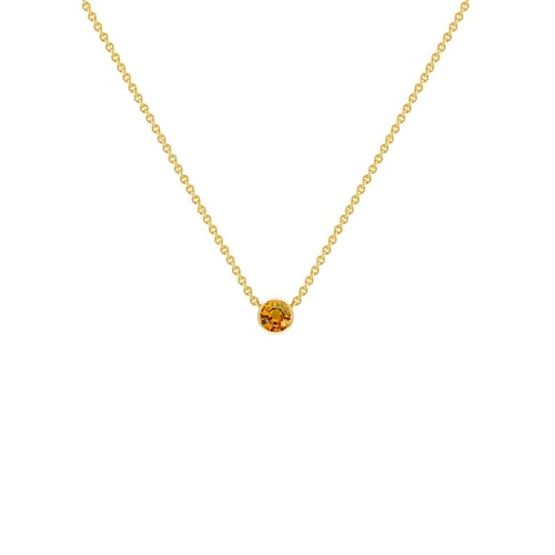 Strieborný minimalistický náhrdelník s padparadscha zafírom Vieny