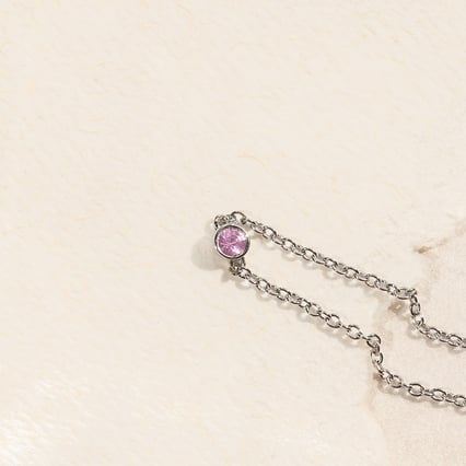 Strieborný minimalistický náramok so zafírom Lepio