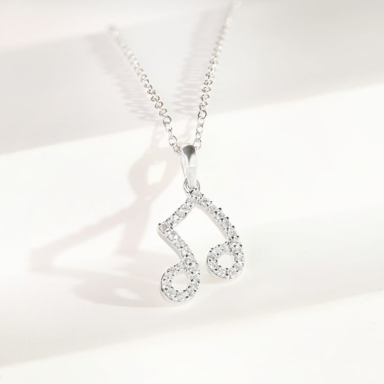 Zlatý prívesok s lab-grown diamantom v tvare noty 164905