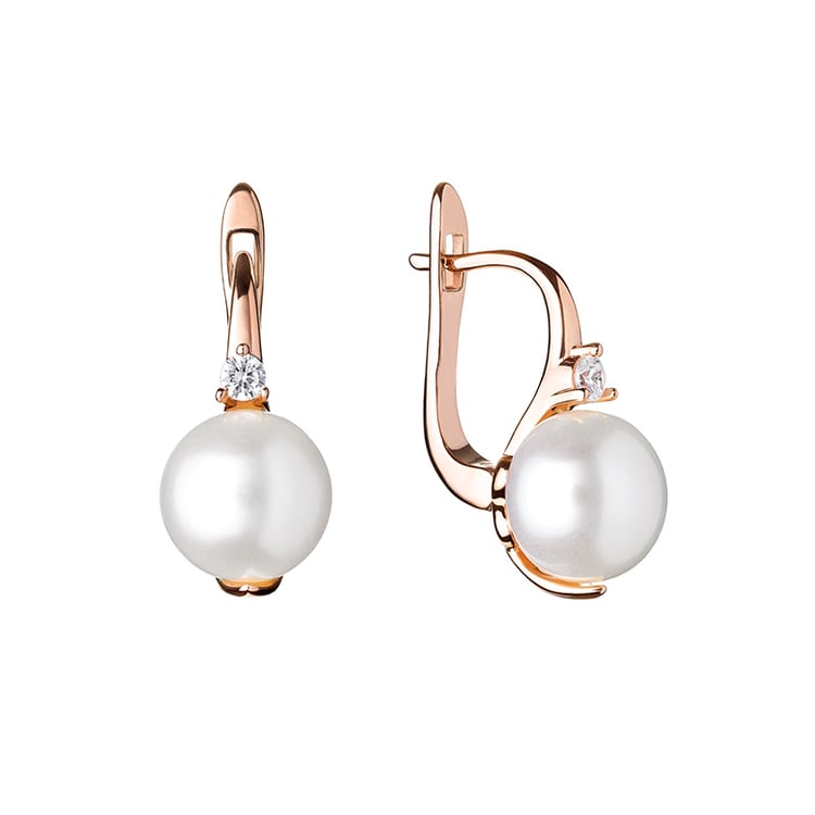 Strieborné perlové náušnice