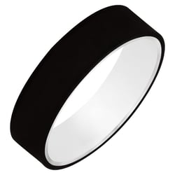 Plochý prsten z karbónu a striebra Conner