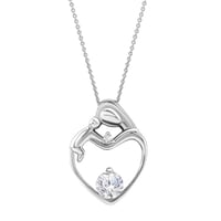 Prívesok matka a dieťa s IGI certifikovaným lab-grown diamantom Heli