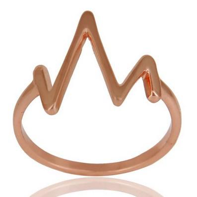 Strieborný prstienok pozlátený ružovým zlatom Wadley