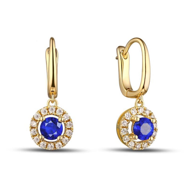 Náušnice zafírové Larra 9986