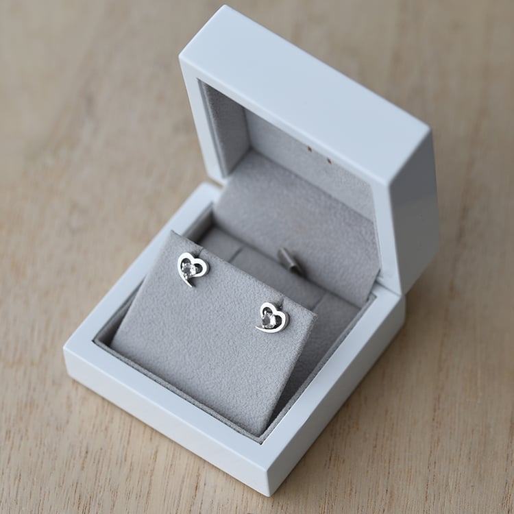 Náušnice v tvare srdca s morganit 59121