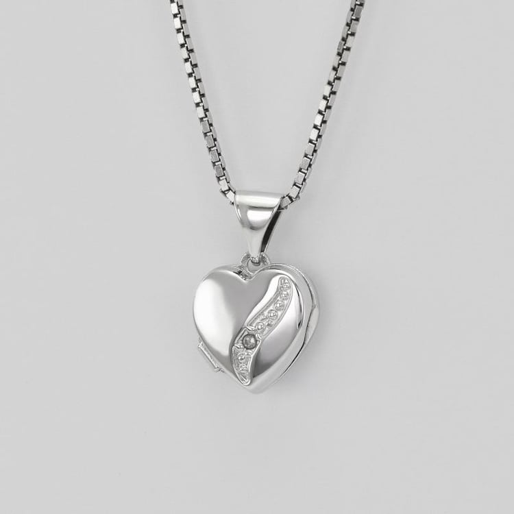 Strieborný náhrdelník s diamantom 8916