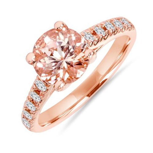 Žiarivý morganitový prsteň