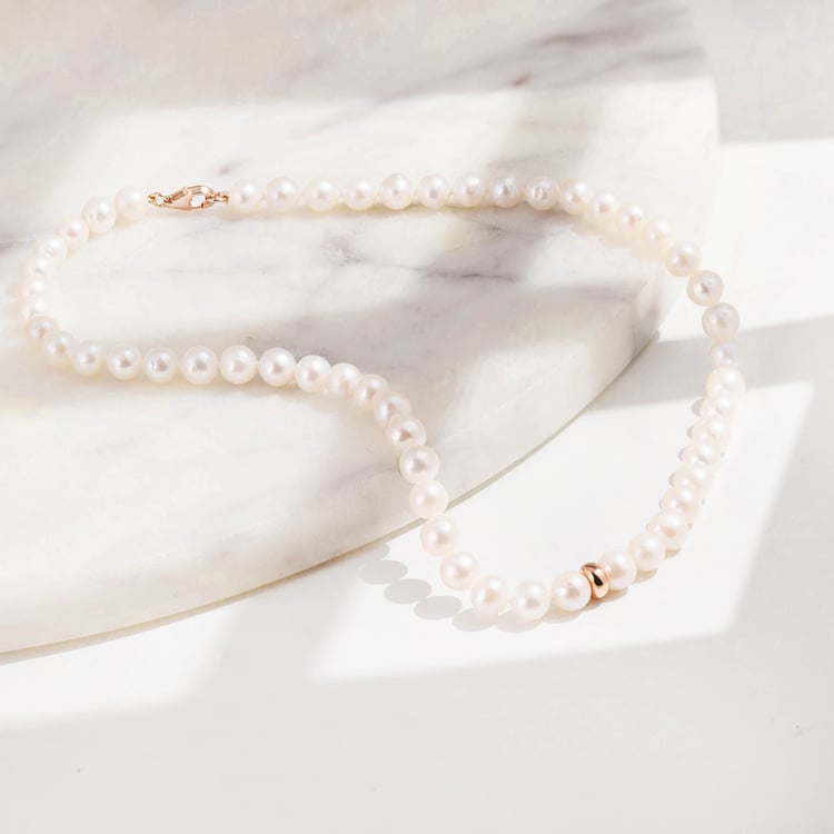 Strieborný perlový náhrdelník Kaci 165063