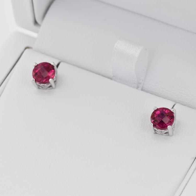 Náušnice s rubínmi 27455