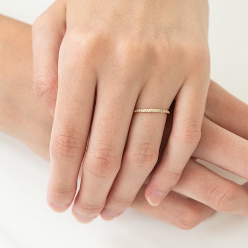 Zlatá eternity obrúčka s diamantmi Maura