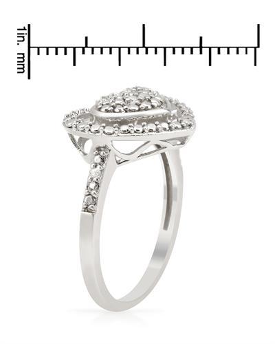 Prsteň srdce s diamantmi 1706