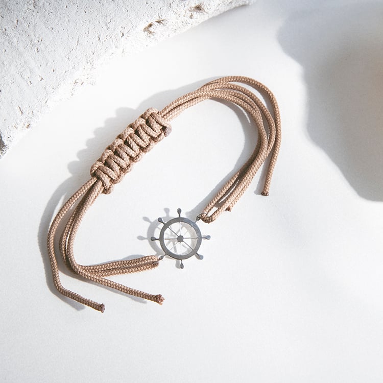 Pánsky povrázkový náramok s kormidlom Barre 113177